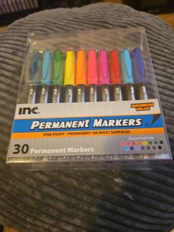 Inc Fine Point Permanent Markers 30 Count 15 Diffrent Colors
