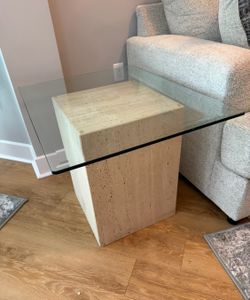 Modern glass top end tables