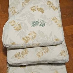 Corner Nook  ( Dinette ) Bench Cushion Set 3 Piece Leaf Themed 