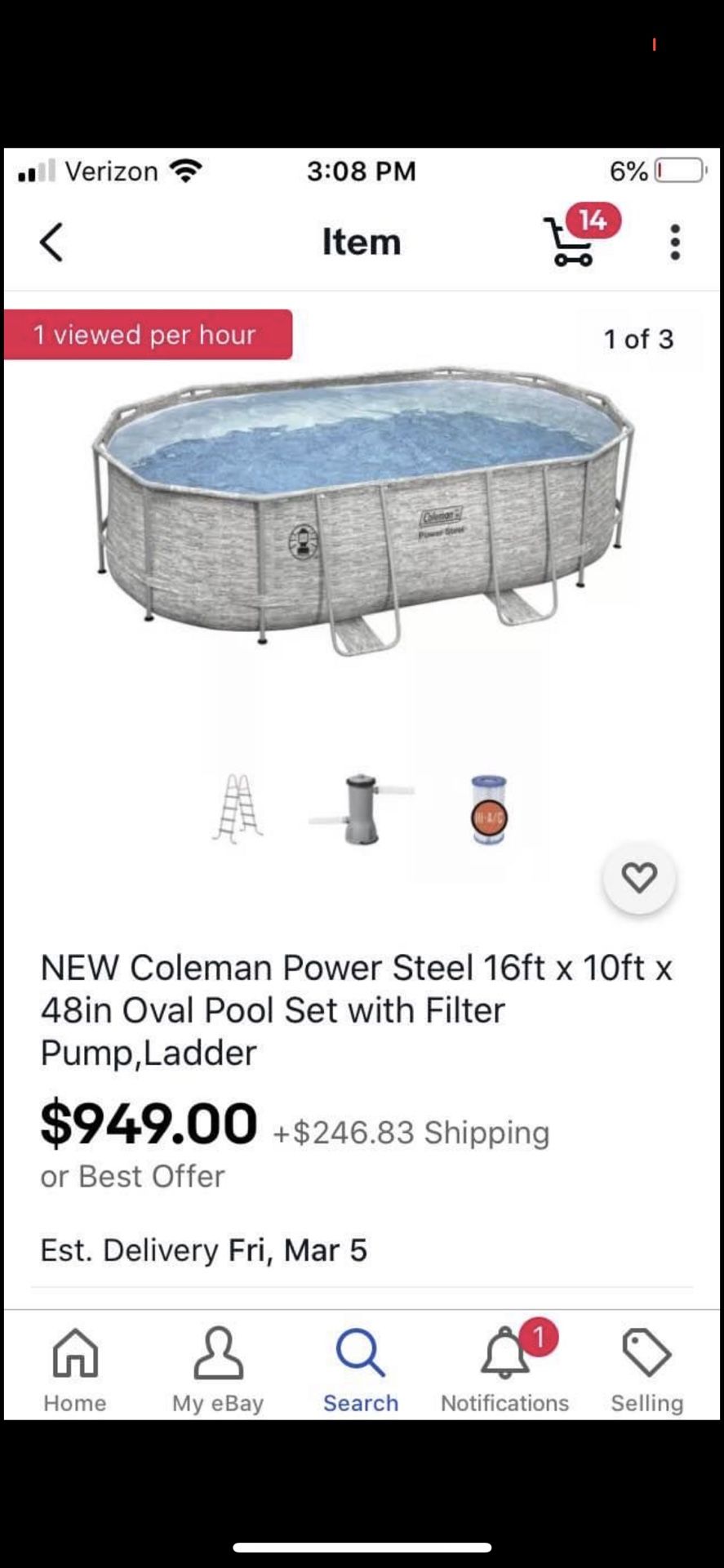 POOL - Oval Swimming Pool Brand New Free Delivery! Rainy Day Sale!