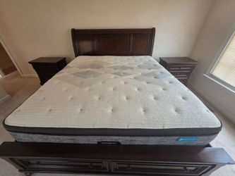 🛏️ Ashley Furniture King Sleigh Bedroom Set – Dark Espresso