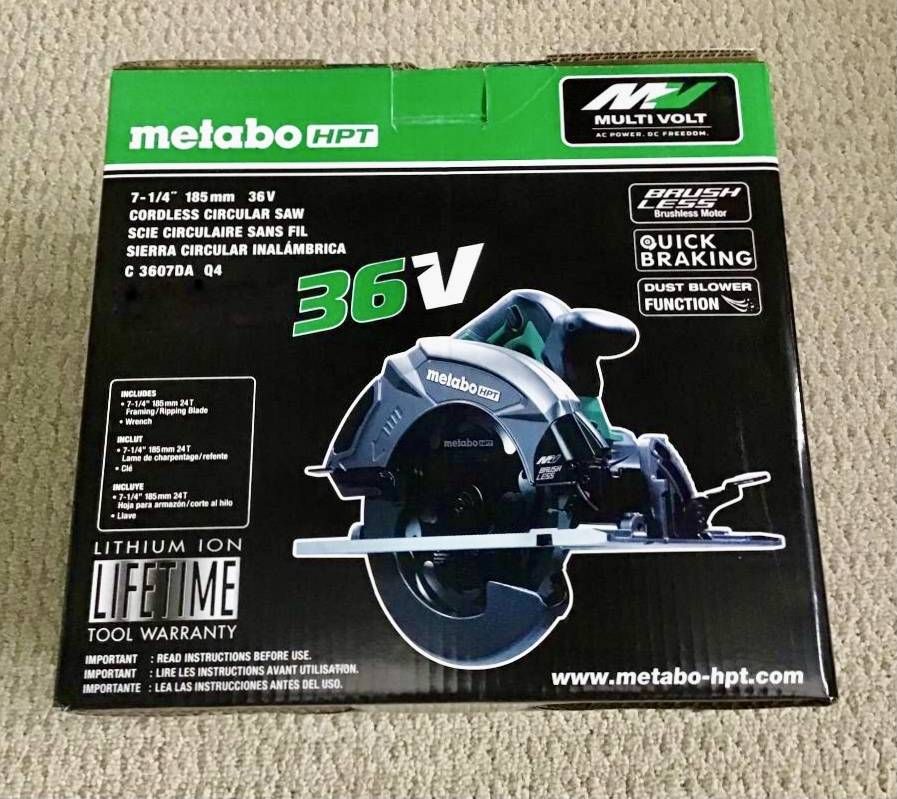 Metabo HPT MultiVolt 36 Volt 7-1/4" Brushless Circular Saw