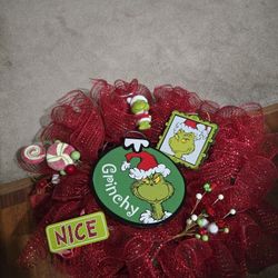 GRINCH HOMEMADE CHRISTMAS 🎄 WREATH NEW