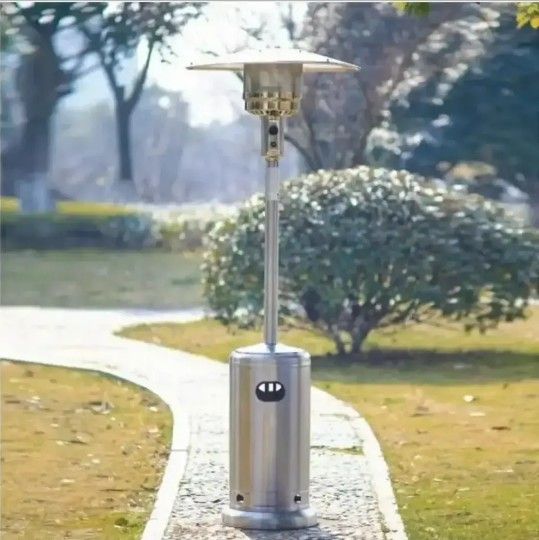 Commercial Outdoor Standing Propane Patio Heater with Wheels.
(Propane Tank NO included)