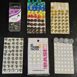 🚨Bargain: 📌 272 Thumb Tacks / Push Pins, Assorted Colors/Styles (new)