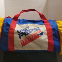 Rare Vintage Promo Diet Pepsi Duffle Bag 24" Long 12" Tall & Wide Adj Strap