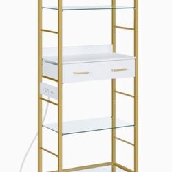 Beautiful White & Gold  Bookcase / Bookshelf 