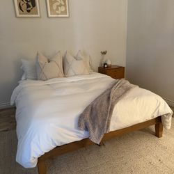 Queen wooden bed frame