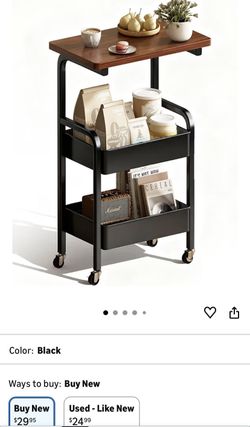 3 Tier Metal Rolling Utility Cart