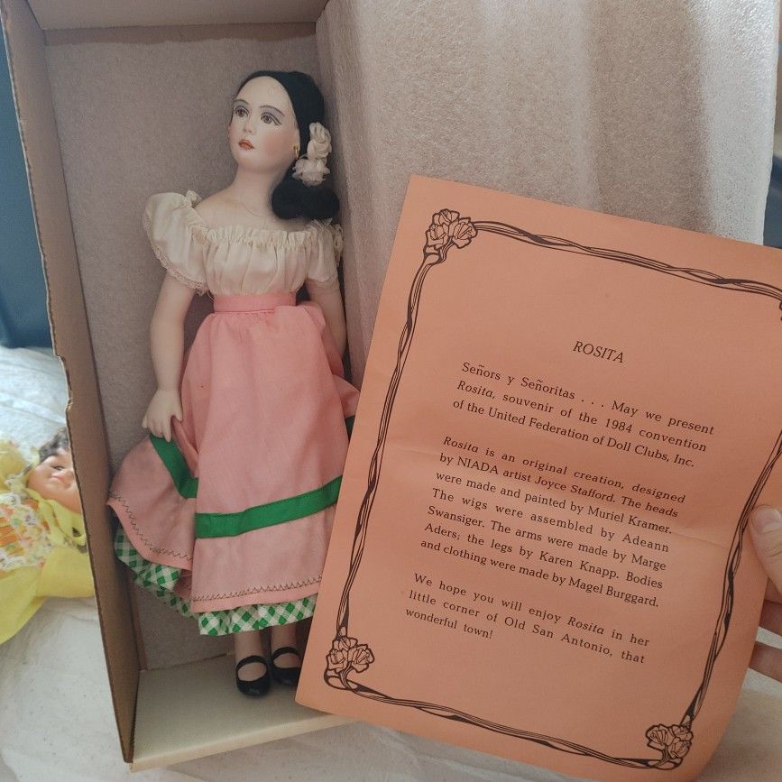 14” Rosita 1984 Porcelain Doll By Joyce Stafford Muriel Kramer