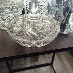 Candy dish crystal glass good