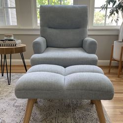 Accent Chair With Ottoman Set