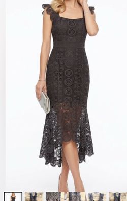 Lena Crochet Lace Knee Length Peplum Bottom