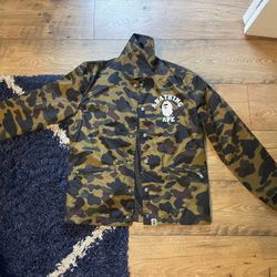 Bathing Ape Bape Button Down Windbreaker Jacket