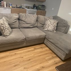 Gray L Couch 