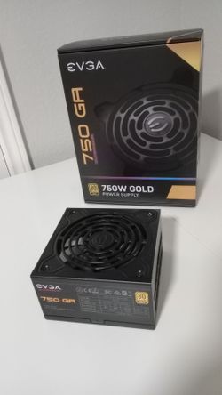 EVGA 750 GA 80 Plus Gold 750W Power Supply PSU. Fully Modular, ECO Mode with Dbb Fan,  100% Japanese capacitors