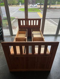 Solid Wood Storage Bed Frame