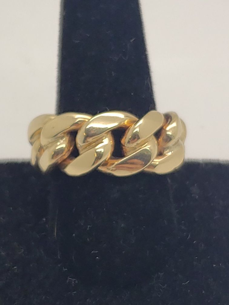 10K cuban link ring size 9 11.5mm wide