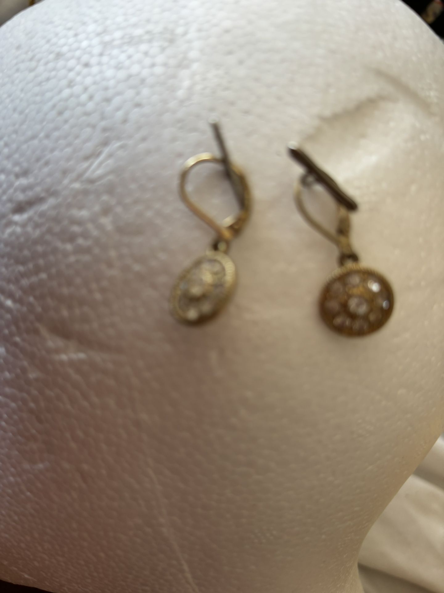 Monet Hoop Earrings crystal diamond hoops accessory y2k vintage Unisex 