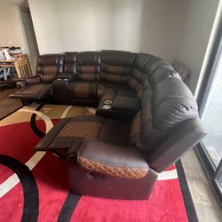 Brown Leather sofa 