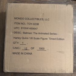 Mondo - Harley Quinn (Timed Edition) 1:6 scale figure - Batman the Animated Series - NEW