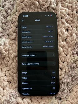 Apple iPhone 15 Pro 256GB Black Titanium - Brand New - 100% Battery Health