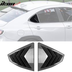 Fits 2022-2025 Subaru WRX IKON Side Window Louvers Vent Cover Carbon Fiber Print ABS