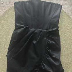 Leather Strapless Short Dress. Super Soft Leather Size 12. 
