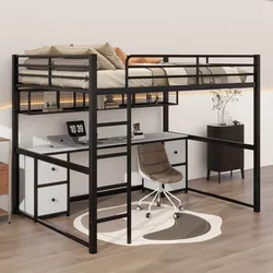 Mason & Marbles Atira Full Size Loft Bed/Desk