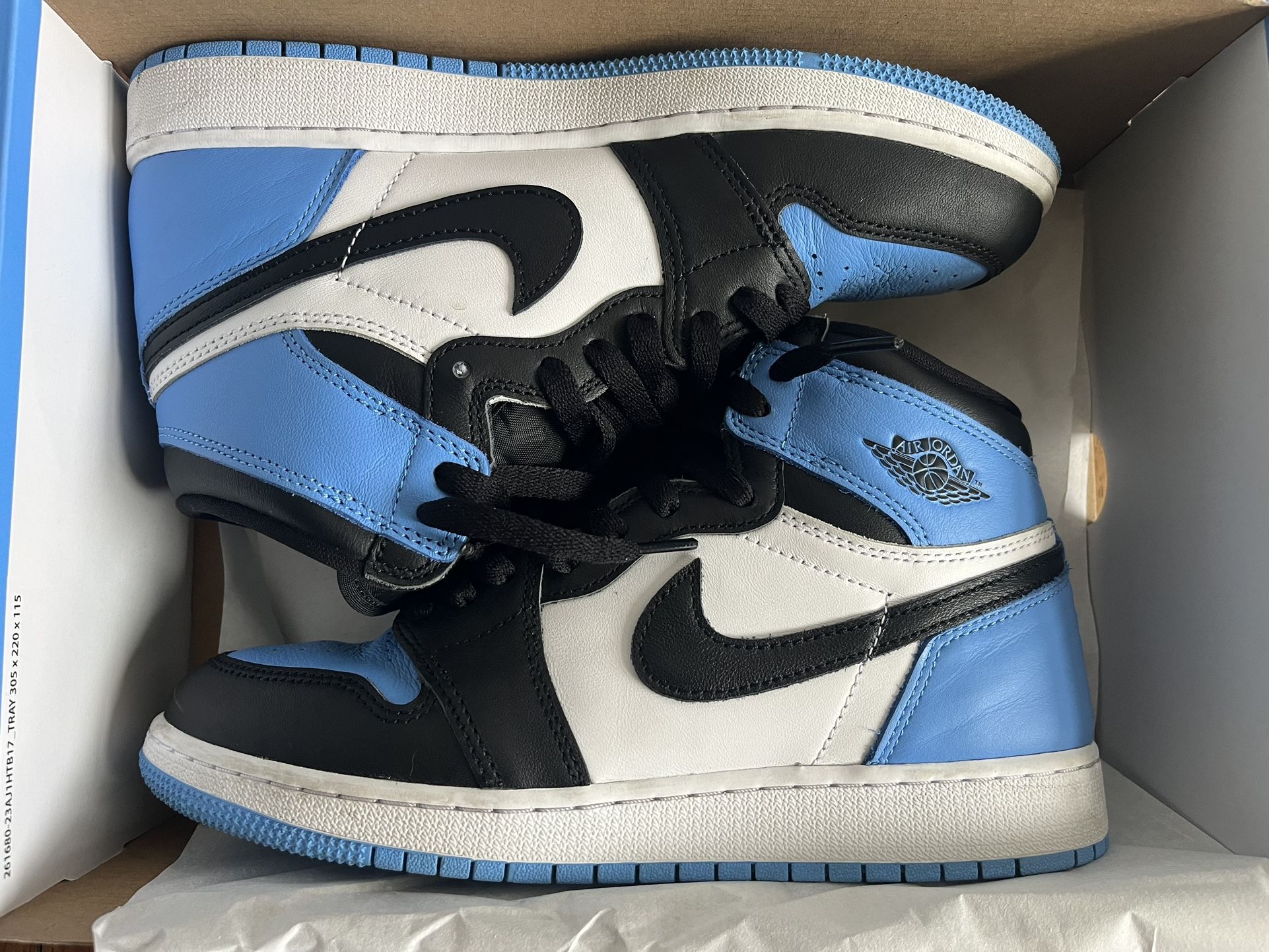 Nike Jordan 1 UNC Toe Size 7