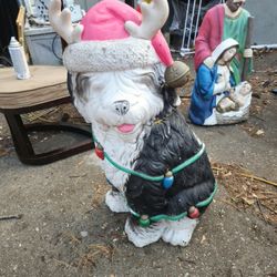 Price Is Firm.. Very Unique Sheepdog Christmas Blow Mold Yep