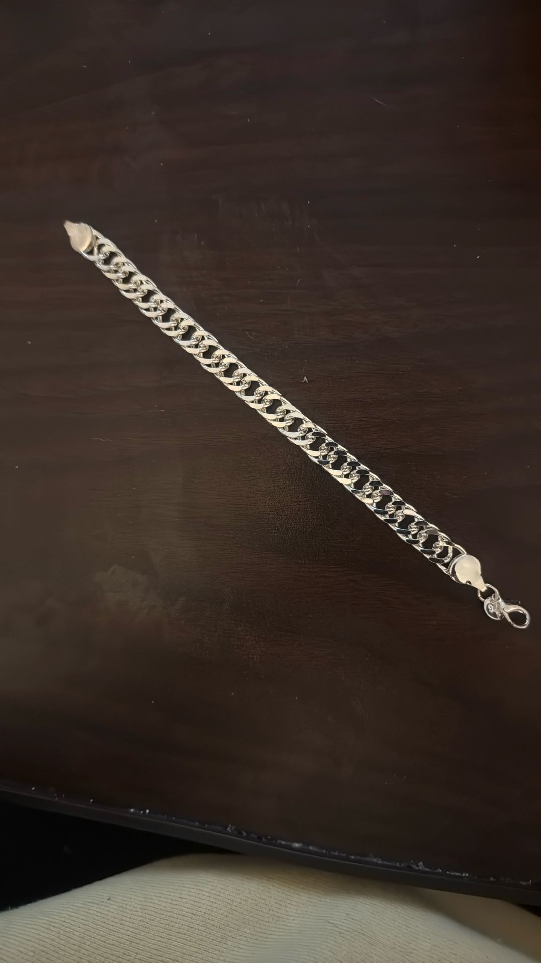 8 Inch 925 Silver Bracelet 8 mm