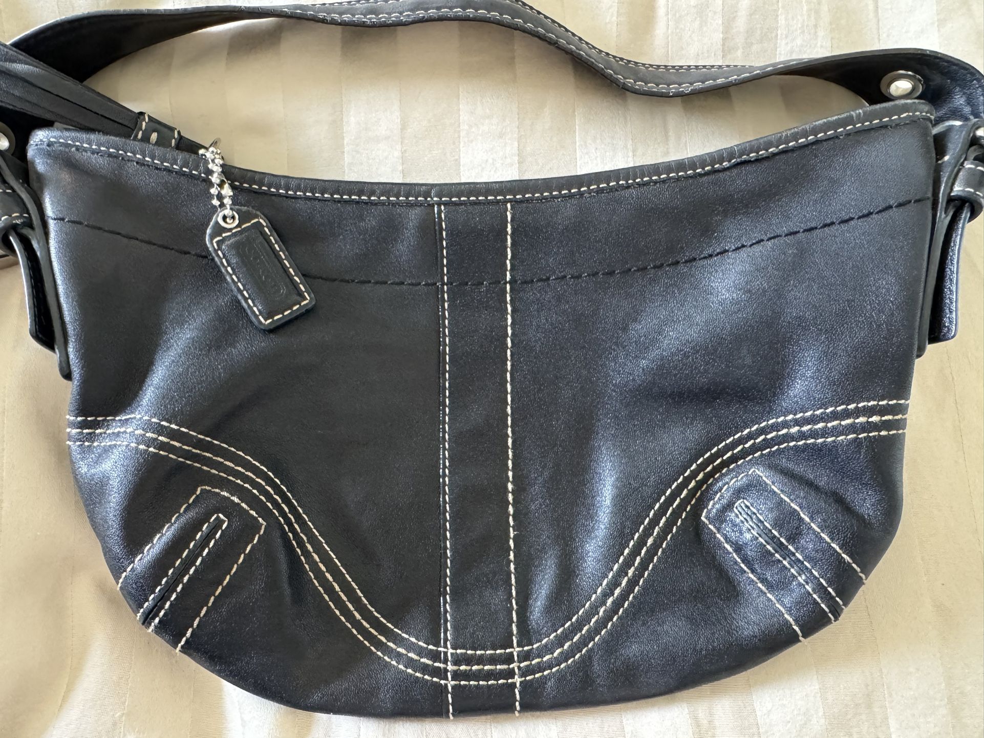 Y2K Coach Soho Hobo Black Leather Bag