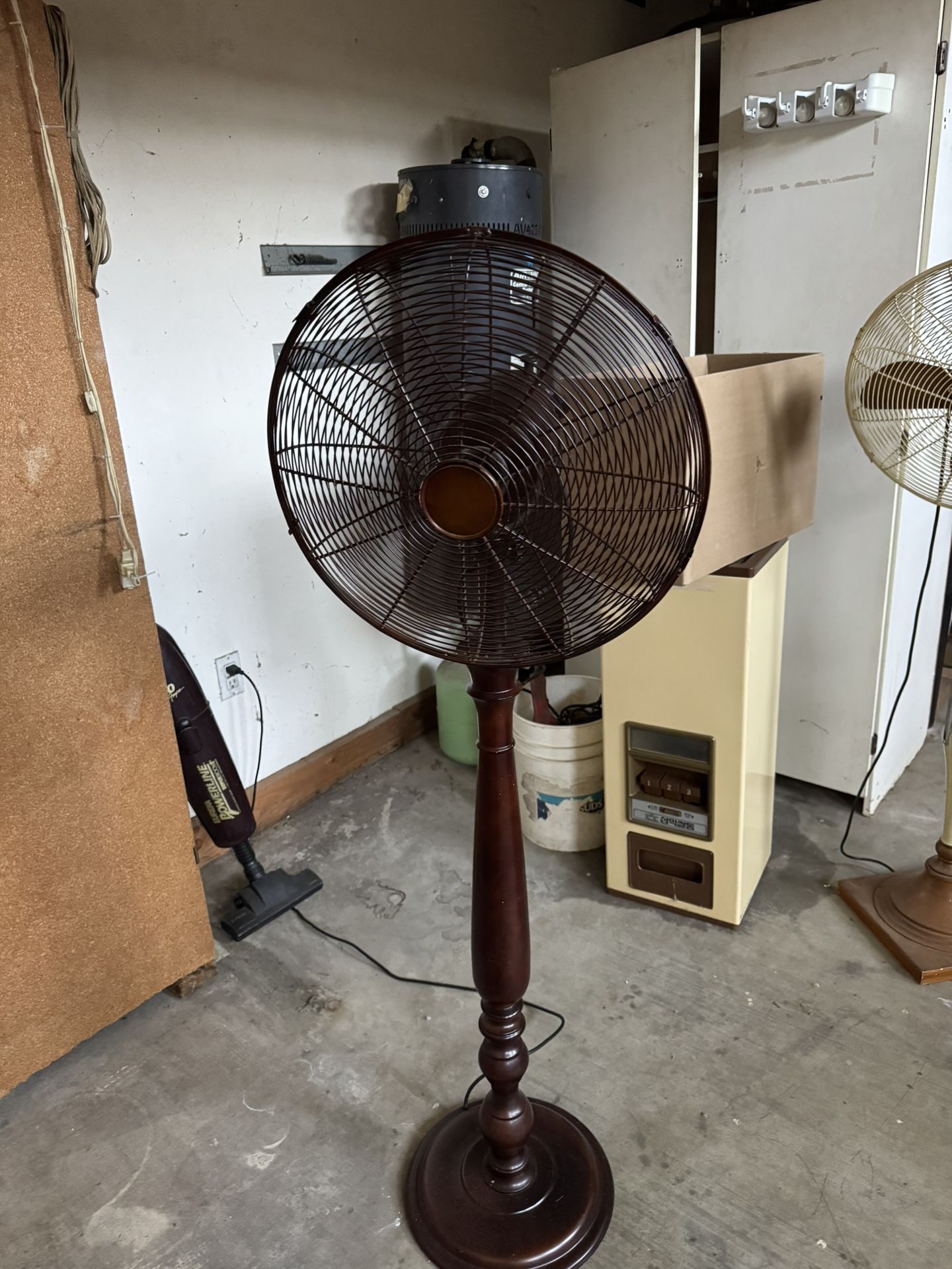 Vintage Wooden Pedestal Fan
