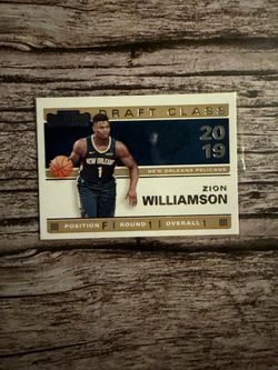 Zion Williamson 2019 Draft Class Rookie Card