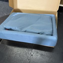  Casper - Plush Memory Foam Dog Bed, L, Blue