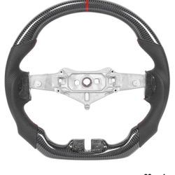 Car Steering Wheel, Carbon Fiber, Preforated Leather Red Stitching for Wrangler JK/JKU 2011-2017