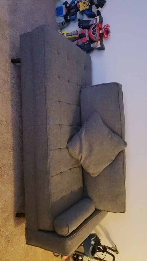 Grey Woven Fabric Couch