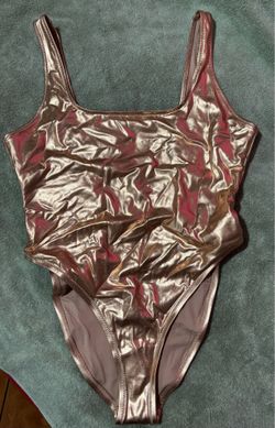 SKIMS Metallic full body swimsuit