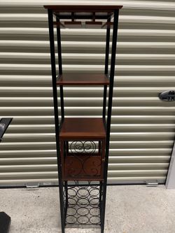 Elegant Wine Rack & Storage Tower Cabinet