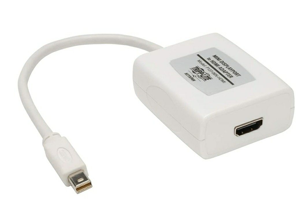 Mini DisplayPort to HDMI Cable Adapter (MDP to HDMI) - Tripp Lite Keyspan 1080p, 6-in.