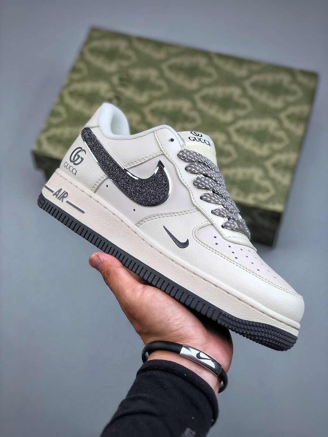 Nike Air Force 1 Low 07 x GUCCI white coffee small hook full of stars