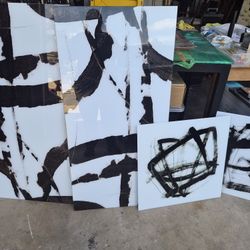 Glass Art Work 4 Piece