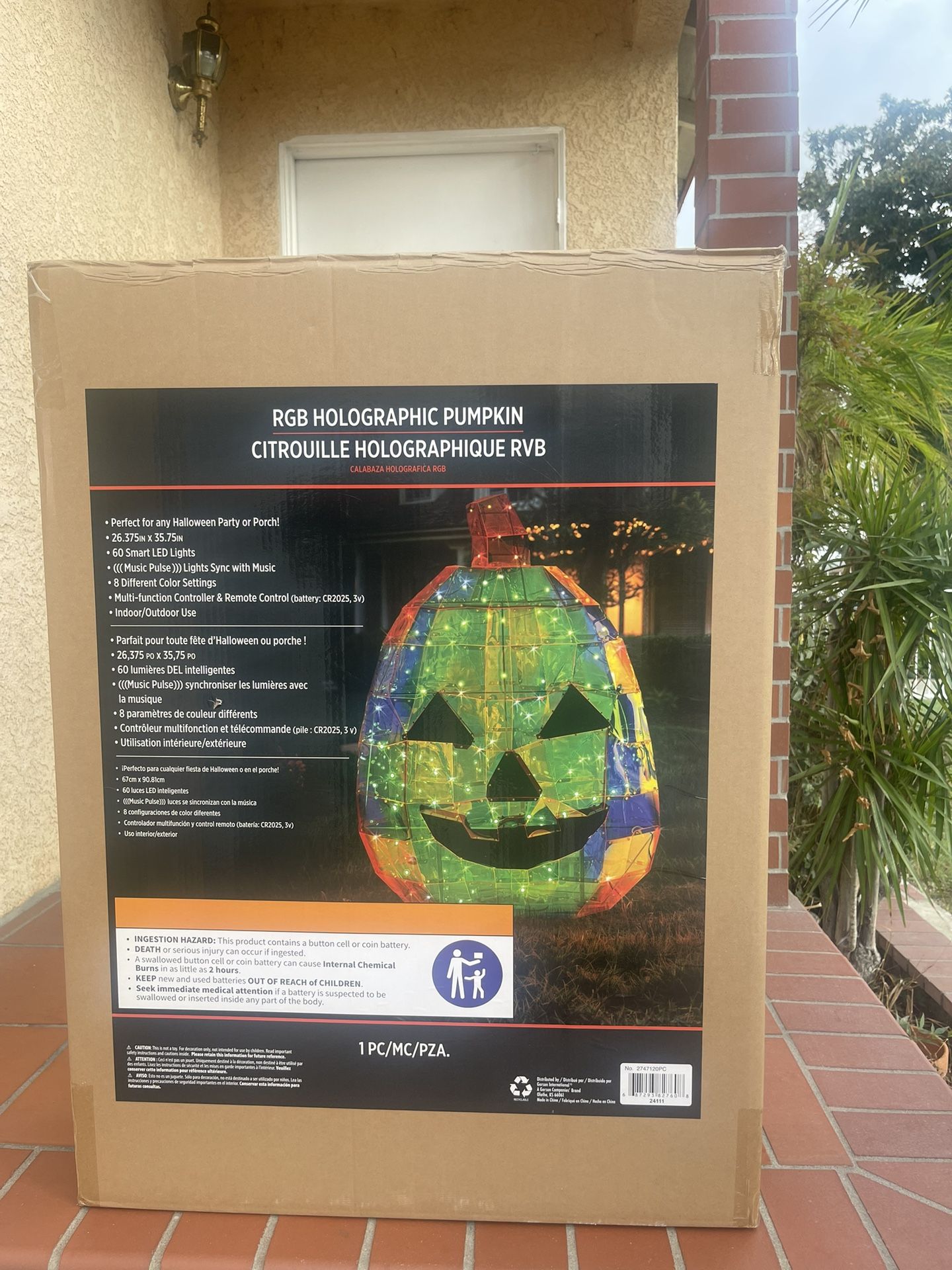(2) Light Up Holographic Jack-O’-Lantern / Halloween Decoration🎃