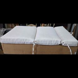 New Plush 42x21 Cushions In White