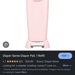 Pink Baby Diaper Trash