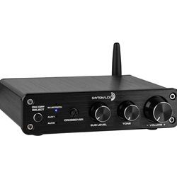 Dayton Audio 100 watt 2.1 Bluetooth Amp With Bookshelf Speakers