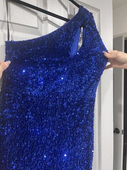 royal blue floras dress