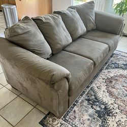 Gray Suede Couch