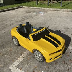 Yellow Camaro Kids Car